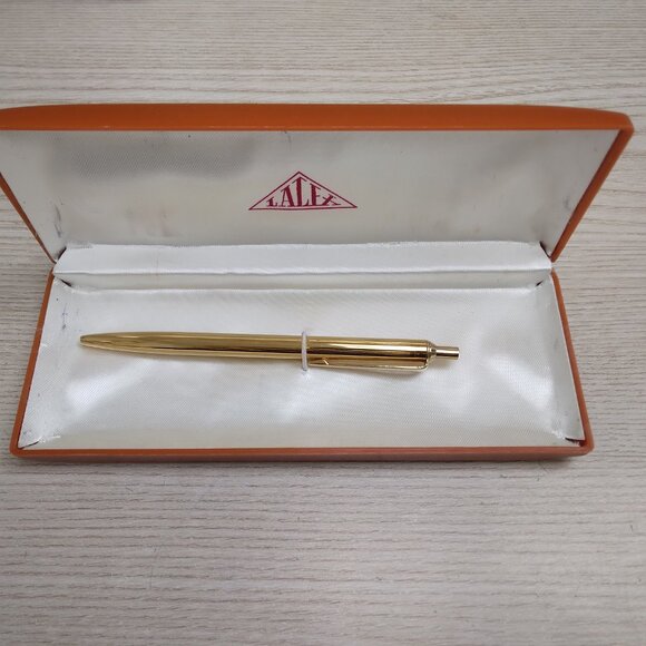 LALEX GOLD PLATED BALLPOINT PEN ITALY - Picture 1 of 5